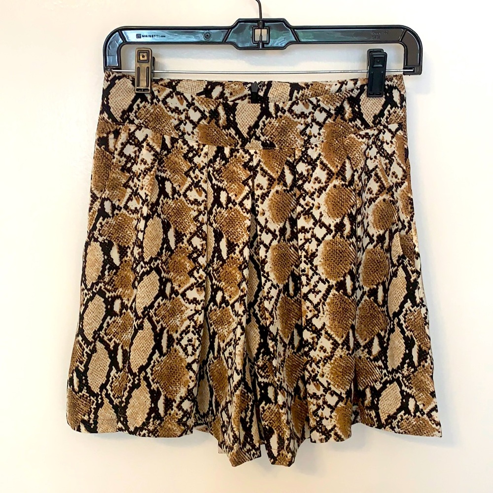 Hayden Pleated Animal Print Shorts